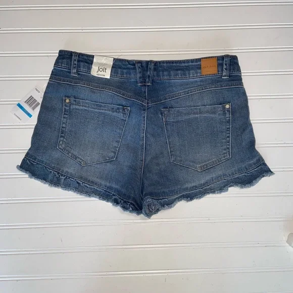 Jolt Ladies Ruffled Bottom Zip Jr Jean Shorts Jr Sz 9 Available New w tags - Picture 6 of 13